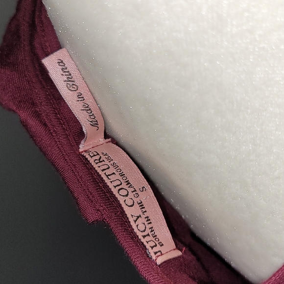 Juicy Couture Burgundy Ruffle Tiered Bottom Mini Summer Dress Size Small GUC - Picture 15 of 16